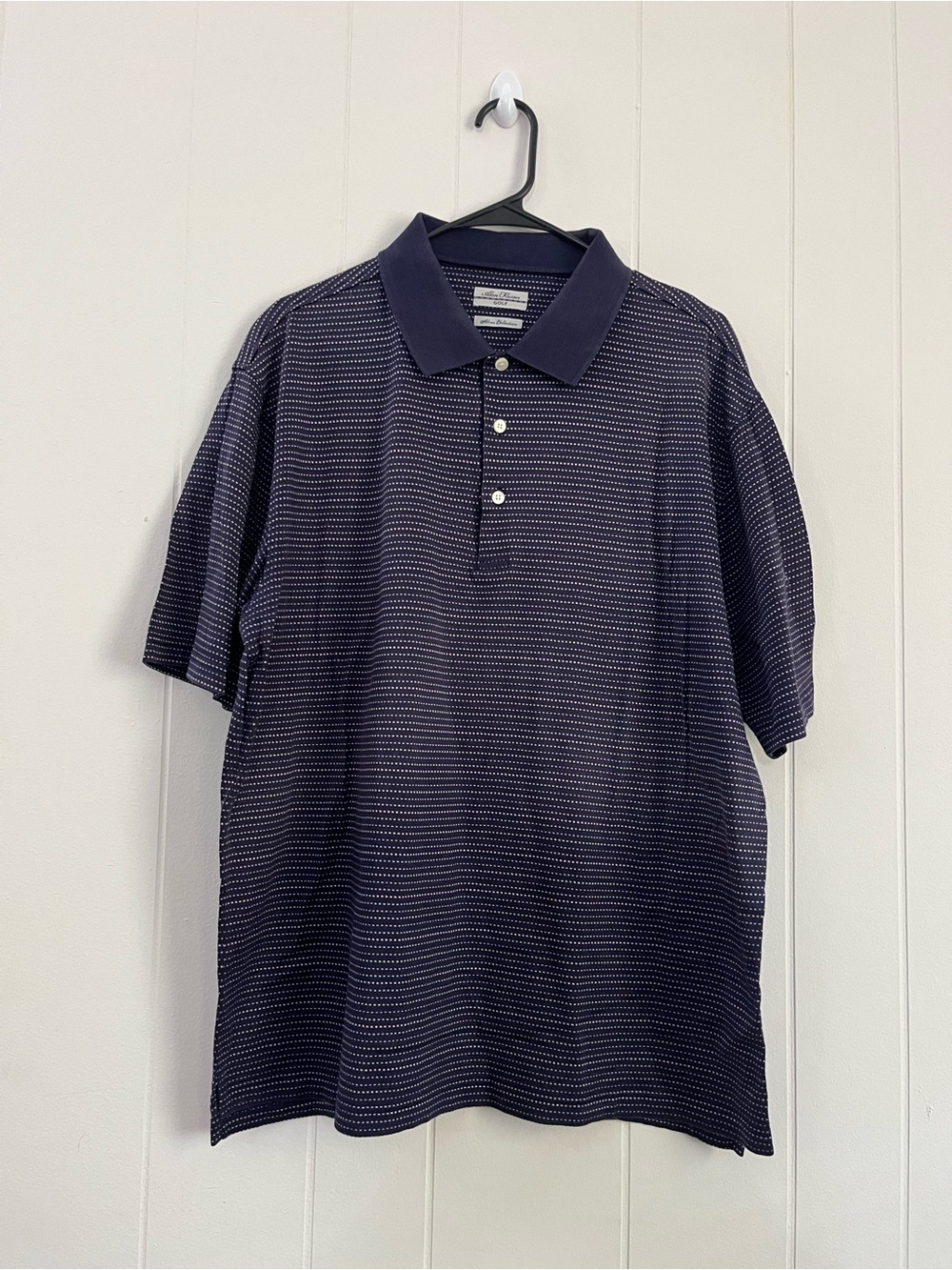 Alan Flusser Navy Golf Polo 100% Double Mercerized Cotton